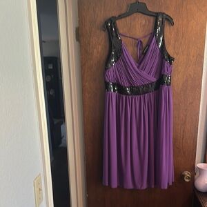 Lane Bryant Purple Sequin Prom Dress